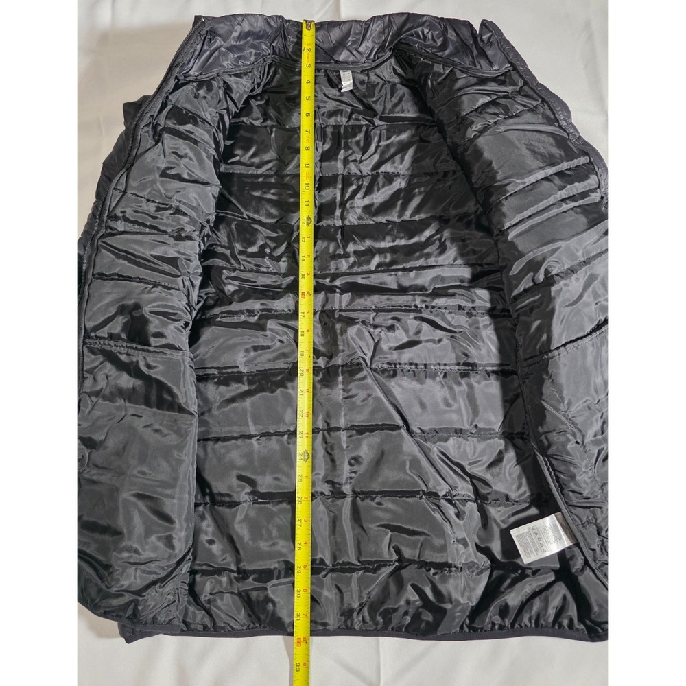 Adidas Men's XL Black Lightweight Puffer Jacket Full Zip Quilted - Picture 4 of 8